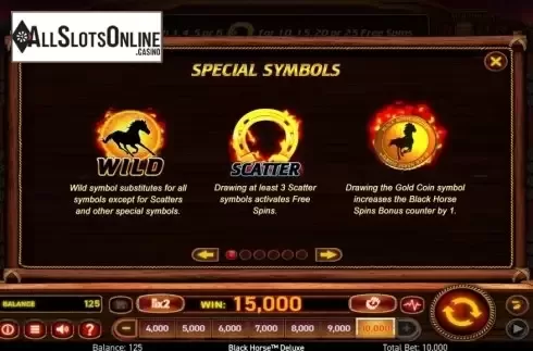 Symbols. Black Horse Deluxe from Wazdan