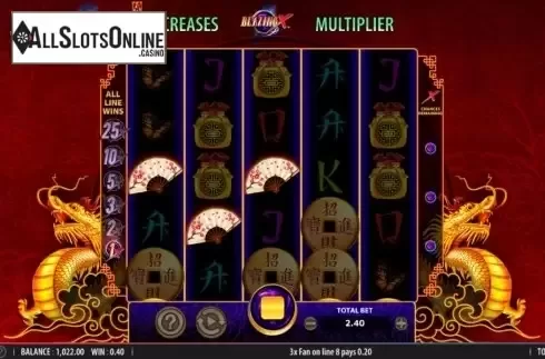 Win Screen. Blazing X from Bally