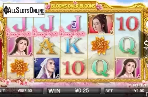 Win screen 2. Blooms Over Blooms from Iconic Gaming