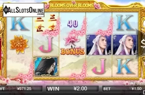 Win screen 3. Blooms Over Blooms from Iconic Gaming