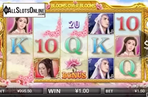 Win screen 1. Blooms Over Blooms from Iconic Gaming