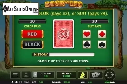 Risk Game. Book of Leo from StakeLogic