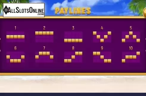 Paylines screen