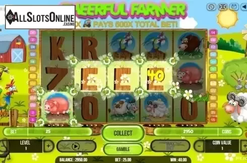 Win Screen . Cheerful Farmer from Fugaso