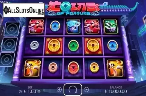 Game Workflow screen . Coins Of Fortune from Nolimit City