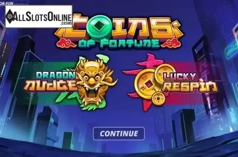 Start Screen. Coins Of Fortune from Nolimit City