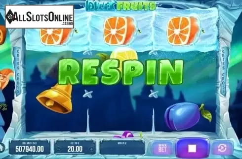 Respin Feature. Dicey Fruits from SYNOT