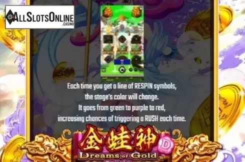 Start Screen. Dreams of Gold Delight from JTG