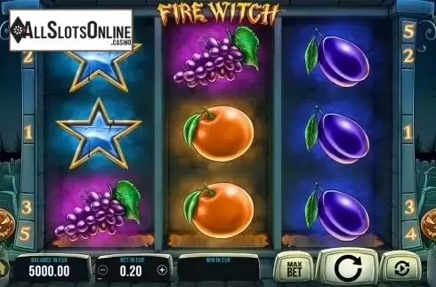 Reels screen. FIRE WITCH from SYNOT