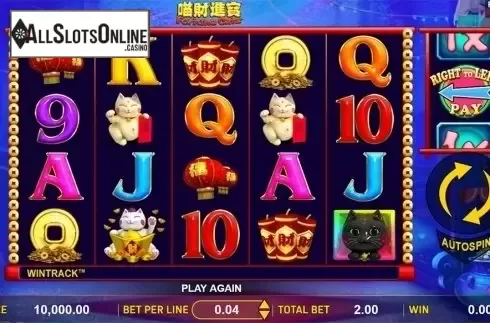 Reels screen. Fortune Cats from Aspect Gaming