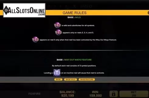 Features. Fox Fire from High 5 Games