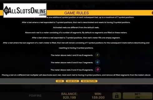 Features 2. Fox Fire from High 5 Games