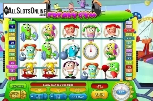 Win Screen . Freaky Gym from GamesOS