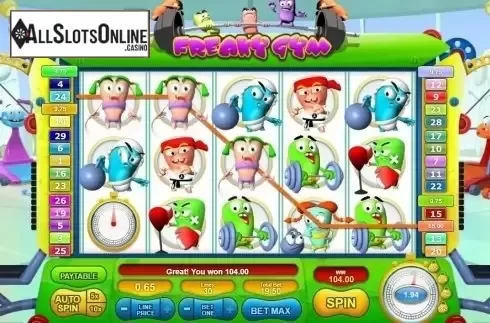Win Screen 2. Freaky Gym from GamesOS