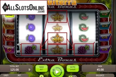 Win Screen. Fruiterra from Booongo