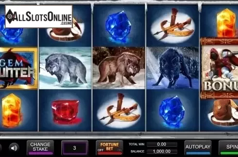 Reels screen. Gem Hunter from Inspired Gaming