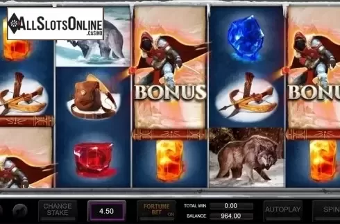 Bonus win screen. Gem Hunter from Inspired Gaming