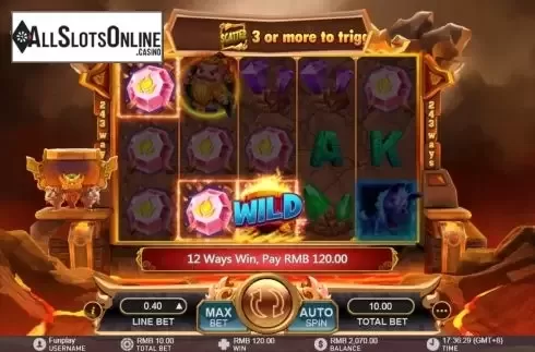 Win screen. God of Flames from GamePlay