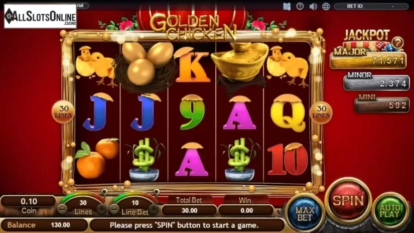 Reel Screen. Golden Chicken (SimplePlay) from SimplePlay