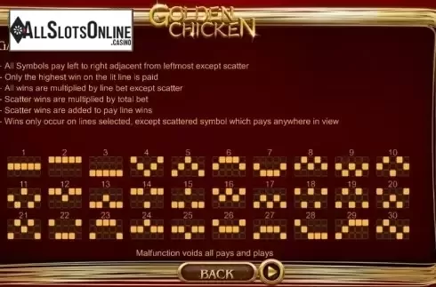 Lines. Golden Chicken (SimplePlay) from SimplePlay
