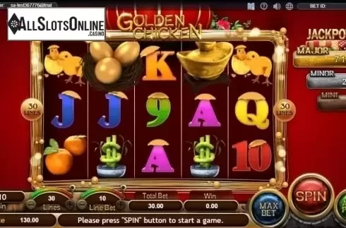 Reel Screen. Golden Chicken (SimplePlay) from SimplePlay
