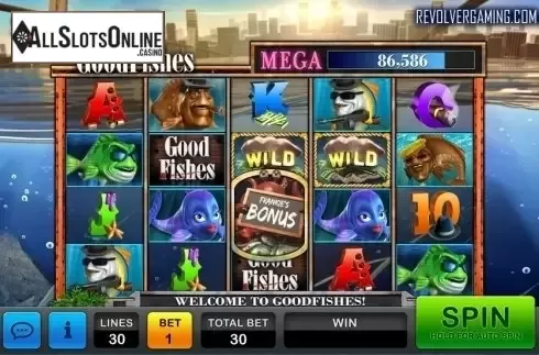 Reels screen. GoodFishes from Revolver Gaming