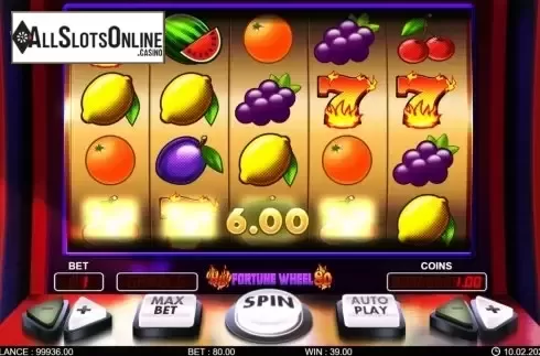 Win screen 2. Hot Fortune Wheel 80 from 7mojos