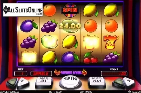 Win screen 1. Hot Fortune Wheel 80 from 7mojos