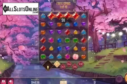 Free Spins Gameplay Screen
