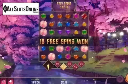 Additional Free Spins Screen