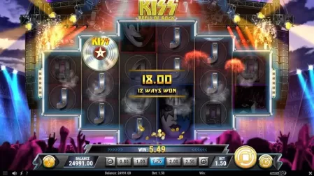 KISS Reels of Rock slot screenshot 2