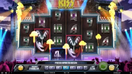 KISS Reels of Rock slot screenshot 1