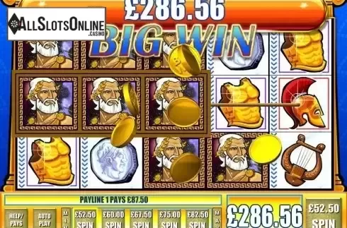 Big Win screen. Kingdom of the Titans from WMS