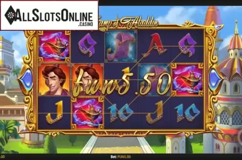 Win screen 2. Lamp of Aladdin from 1X2gaming