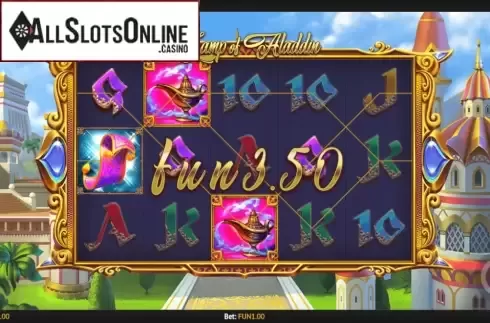 Win screen 3. Lamp of Aladdin from 1X2gaming