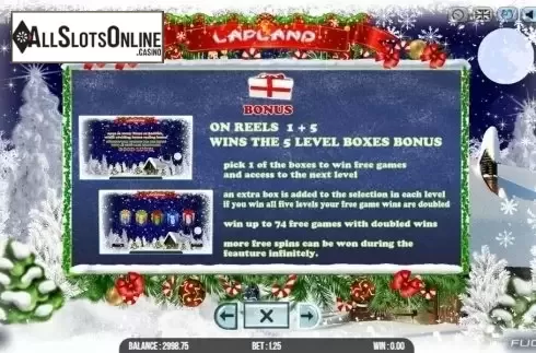 Paytable 4. Lapland from Fugaso