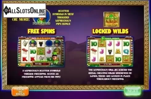 Paytable 3. Leprechauns Luck from Playtech