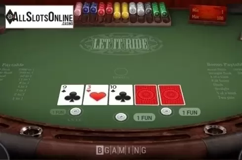 Game Screen 3. Let it Ride (BGaming) from BGAMING