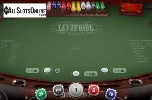 Game Screen 2. Let it Ride (BGaming) from BGAMING