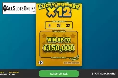Game Screen 1. Lucky Number x12 from Hacksaw Gaming