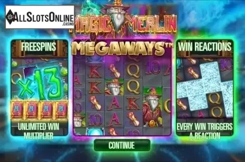 Start Screen. Magic Merlin from Storm Gaming