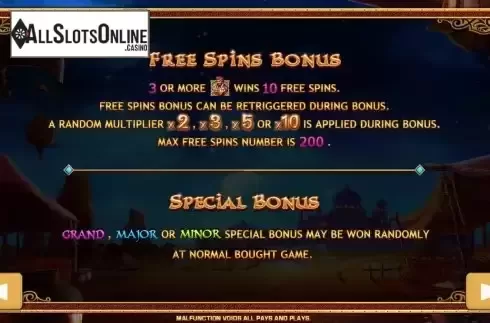 FS bonus screen
