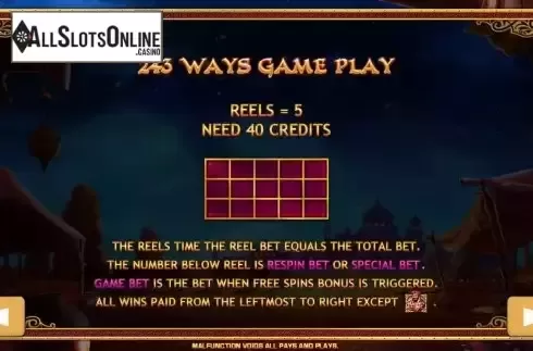 Ways to win screen