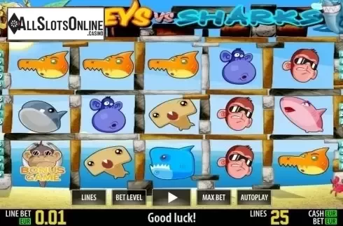 Game reels. Monkeys vs Sharks HD from World Match