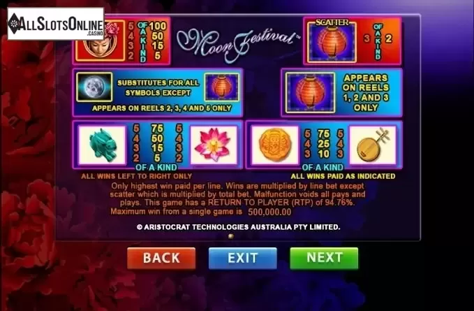 Screen2. Moon Festival from Aristocrat