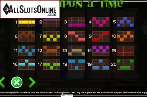 Paylines. Once Upon a Time (Fils Game) from Fils Game