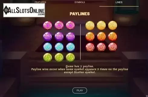 Paylines screen