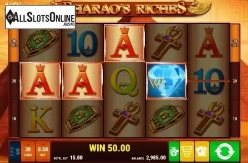 Screen 1. Pharao's Riches from Gamomat