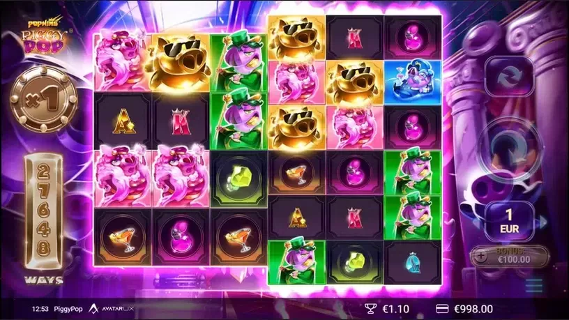 PiggyPop slot screenshot 2