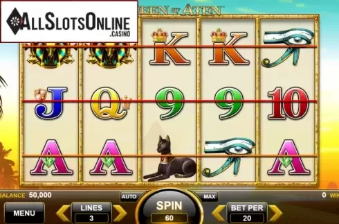 Reel Screen . Queen of Aten from Spin Games